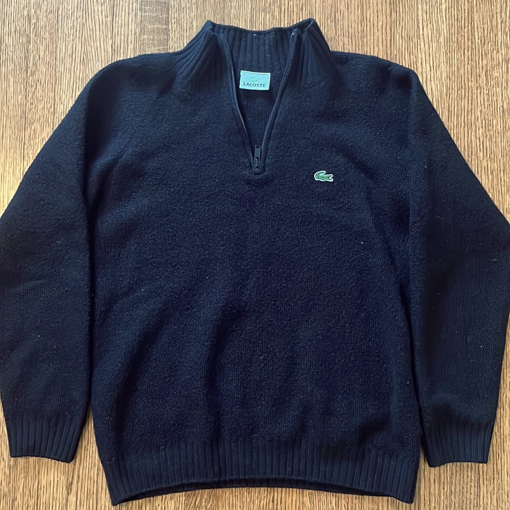 Lacoste wool 1/4 zip sweater